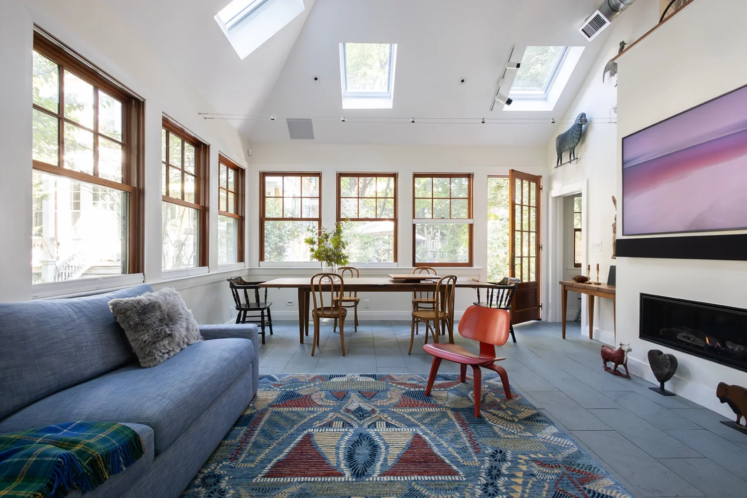Red Barn Architecture Courtyard Carriage House Lounge Skylight