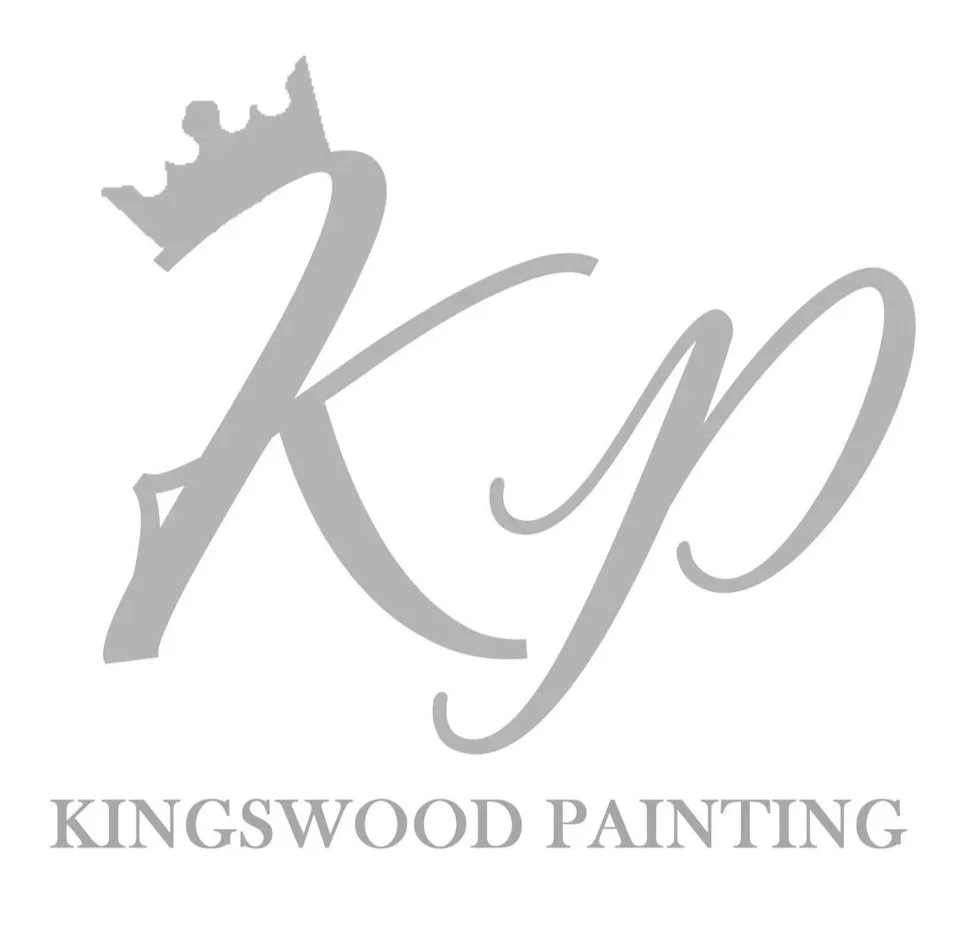 Gray logo for Kingswood Painting featuring stylized initials 'K' and 'P' with a crown on the 'K' and the words 'Kingswood Painting' below.