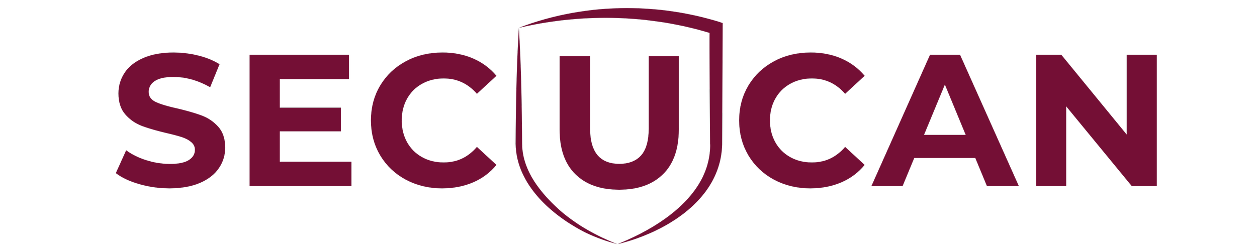 The word 'SECUCAN' in burgundy letters with a shield emblem in the middle.