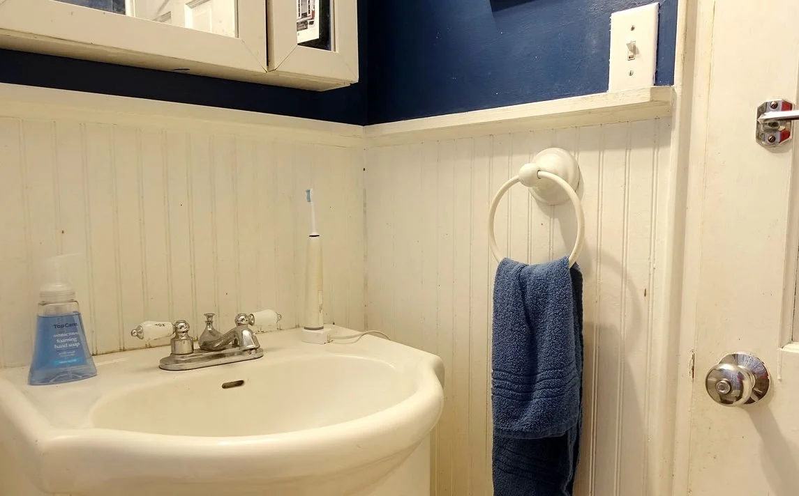 Bathroom in Blue and White