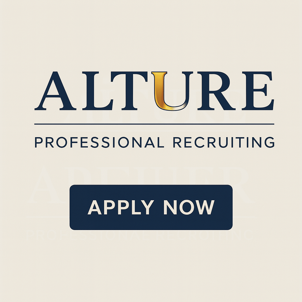 Advertisement for ALTURE professional recruiting with a call to action button that says "Apply Now."