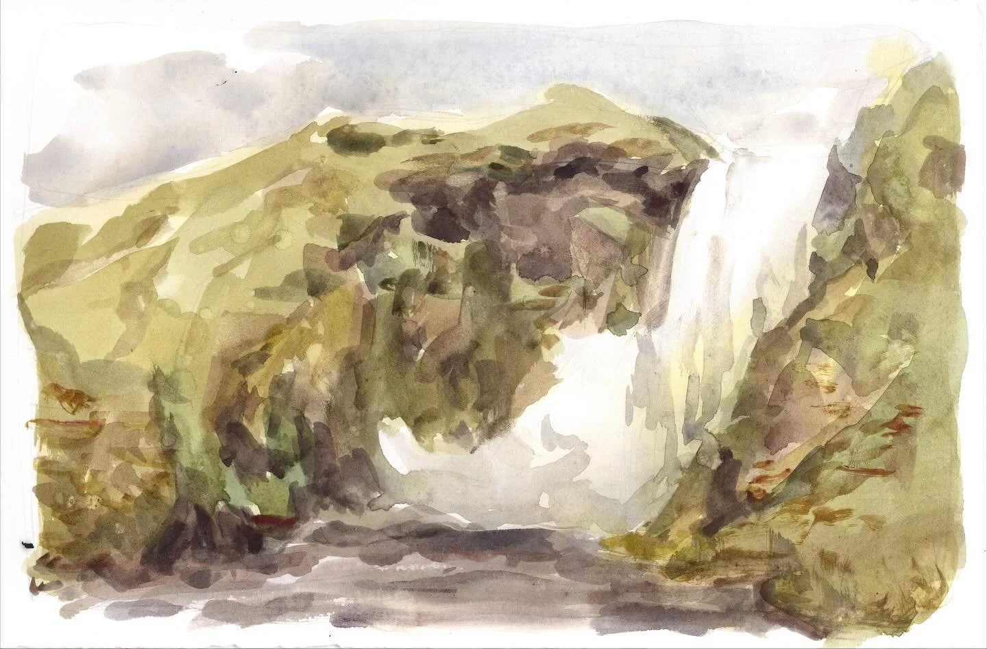 It feels like a while ago now. The great thing about painting on location is that my memories of the places I painted feel so vivid, although I&rsquo;m glad I don&rsquo;t remember the pain in my calves when my brother and I climbed Krist&iacute;narti