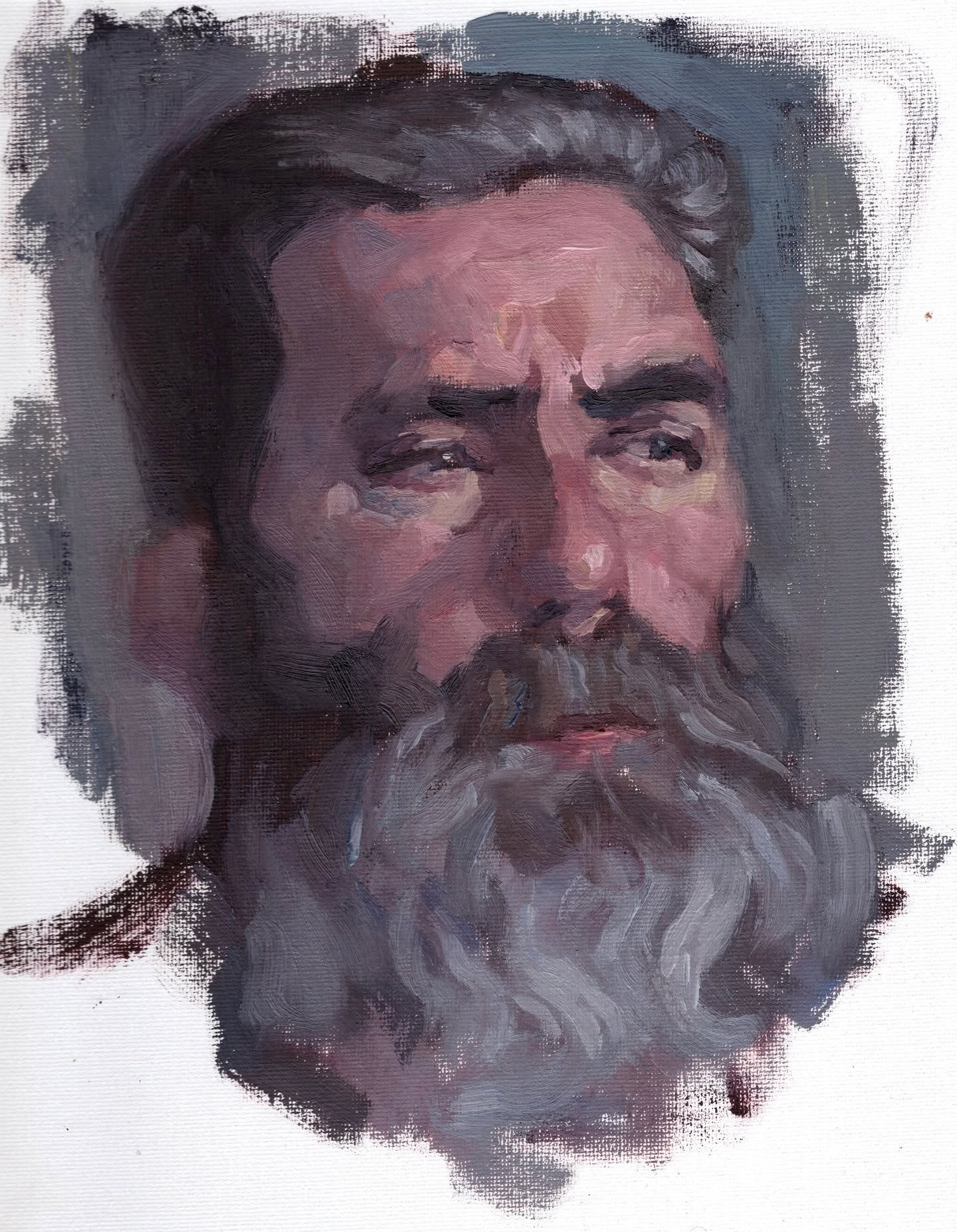 Portrait painting from life. The model took a picture of me with the painting. He's not the guy in the background 😅

#allaprima #portraitpainting #painting #oilpaint