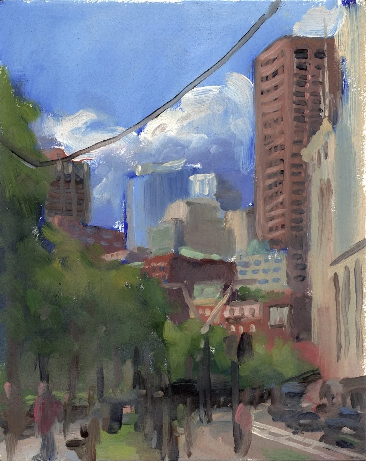 Another painting from my stay in Chinatown. This was one of the most difficult plein air paintings I&rsquo;ve done because of how much visual information I was sifting through. I&rsquo;ve got a lot to learn about composing scenes like this but I&rsqu