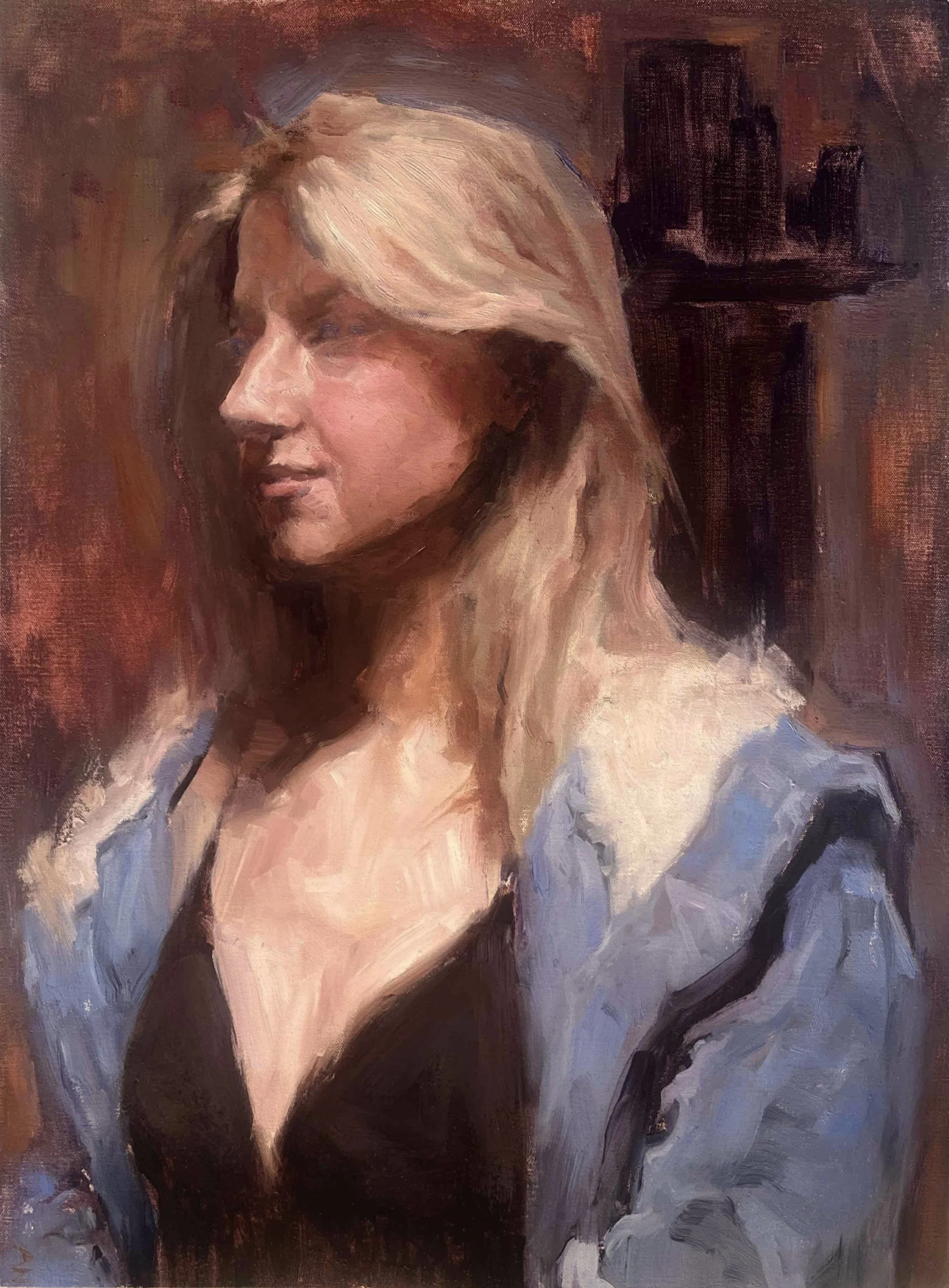 Beloved - 24"x18", Handmade oil on canvas over cradled panel
