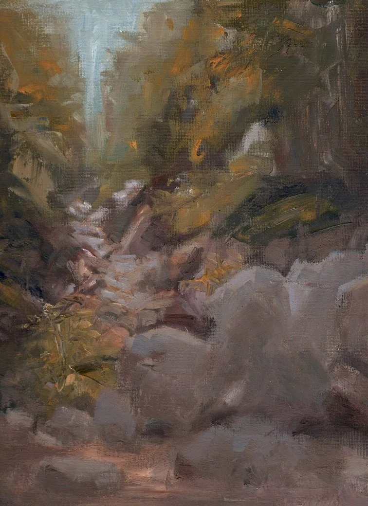 Purgatory Chasm - 12"x9", Oil on canvas over panel