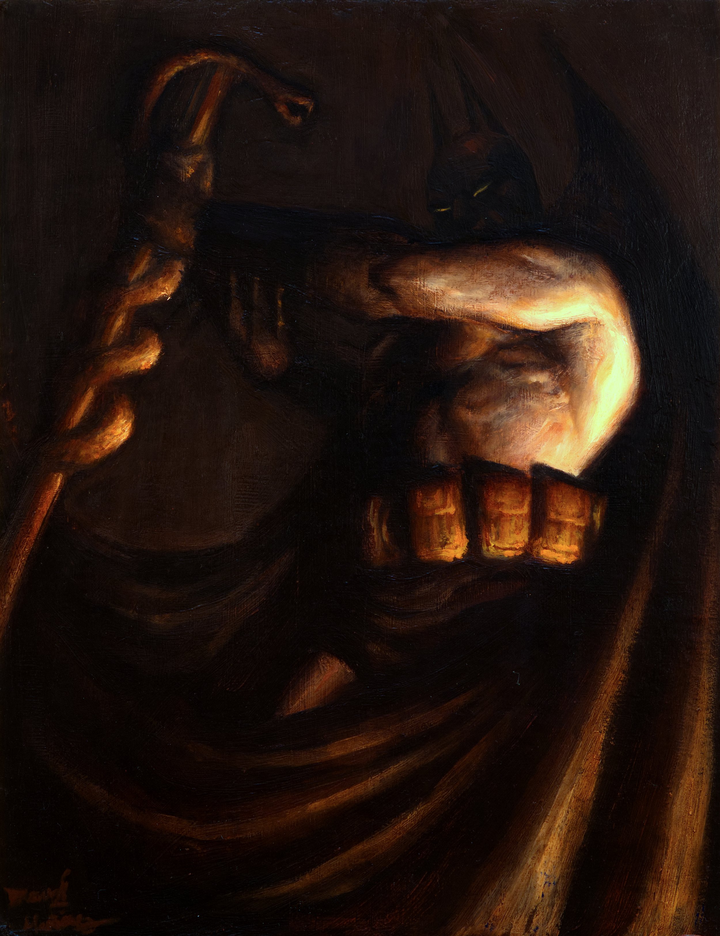 The Arkangel - 15" x 11.625", Oil on wood panel