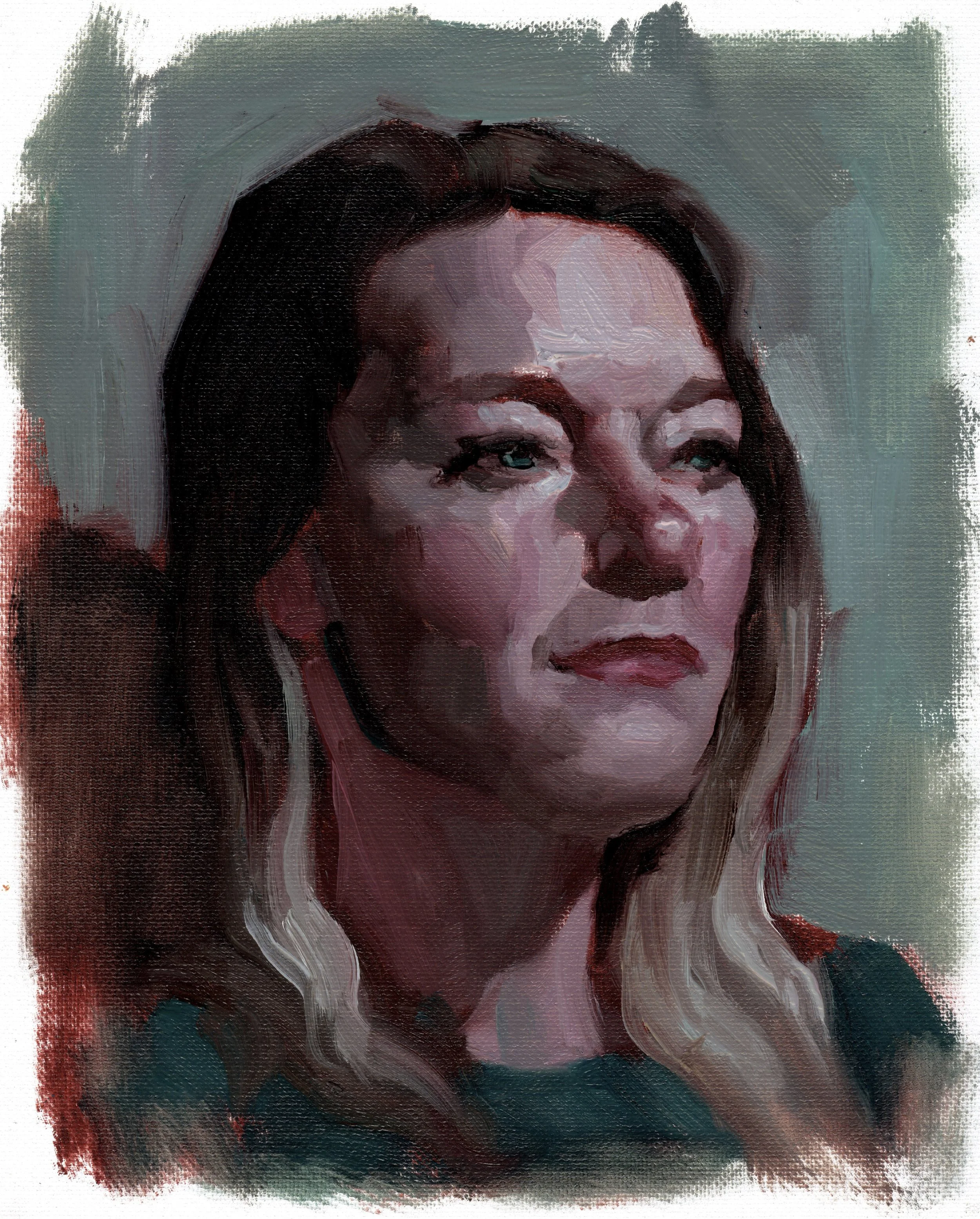 Female Portrait 2 - 10"x8", Oil on panel