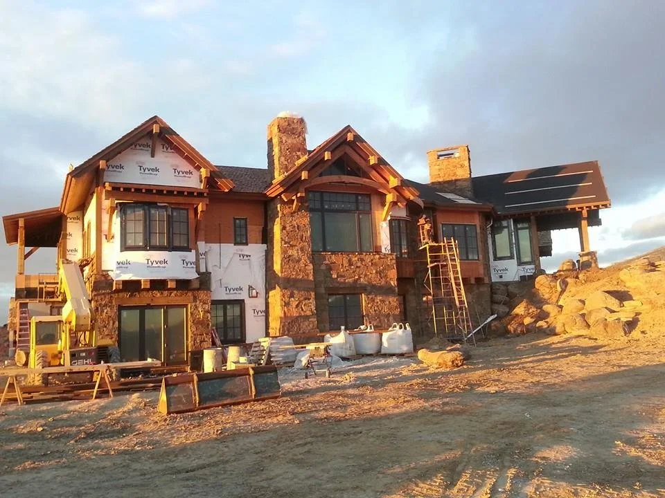 Skyline Customs framing a home in the Gallatin Valley, Montana