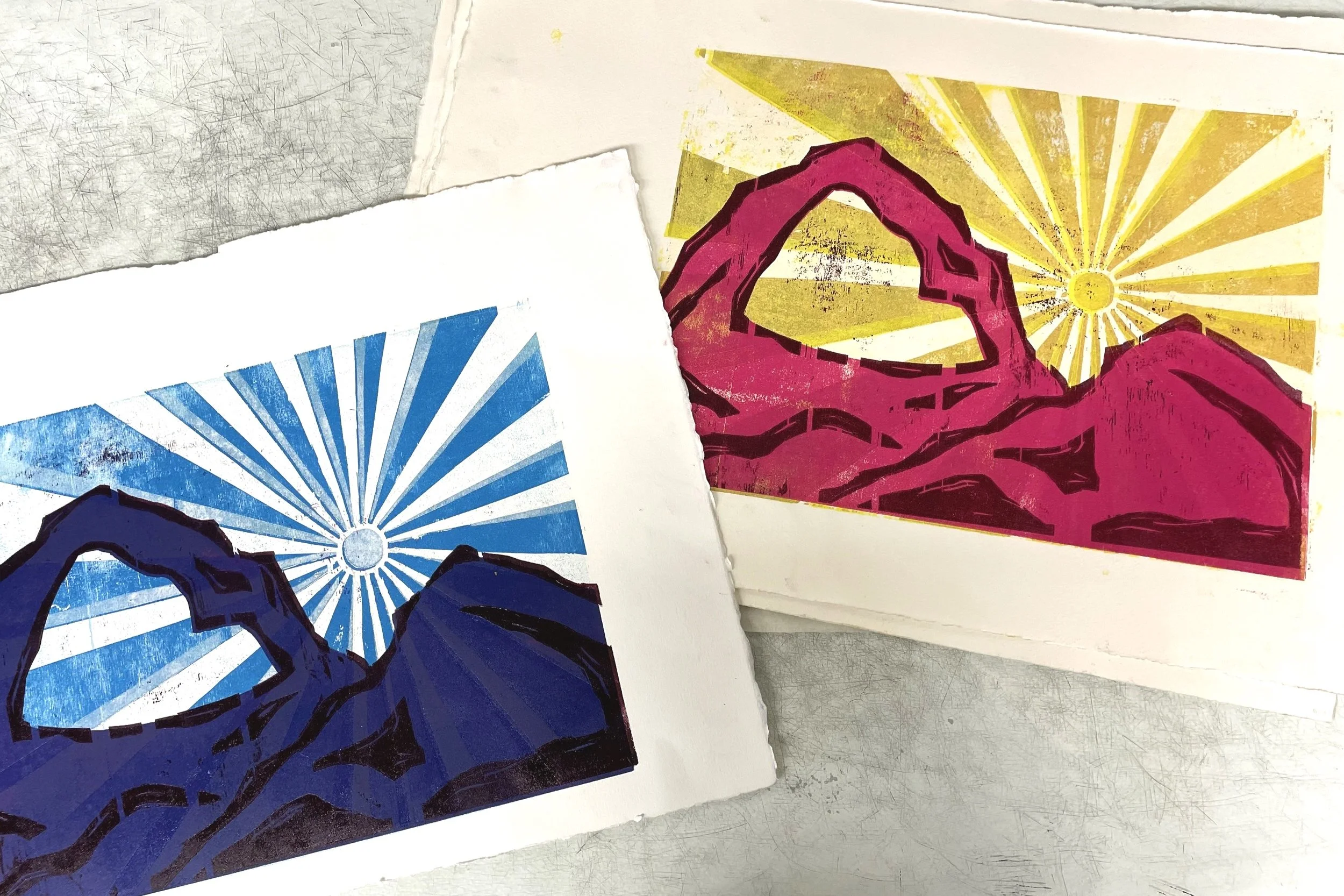 Arches - Wood Block Print