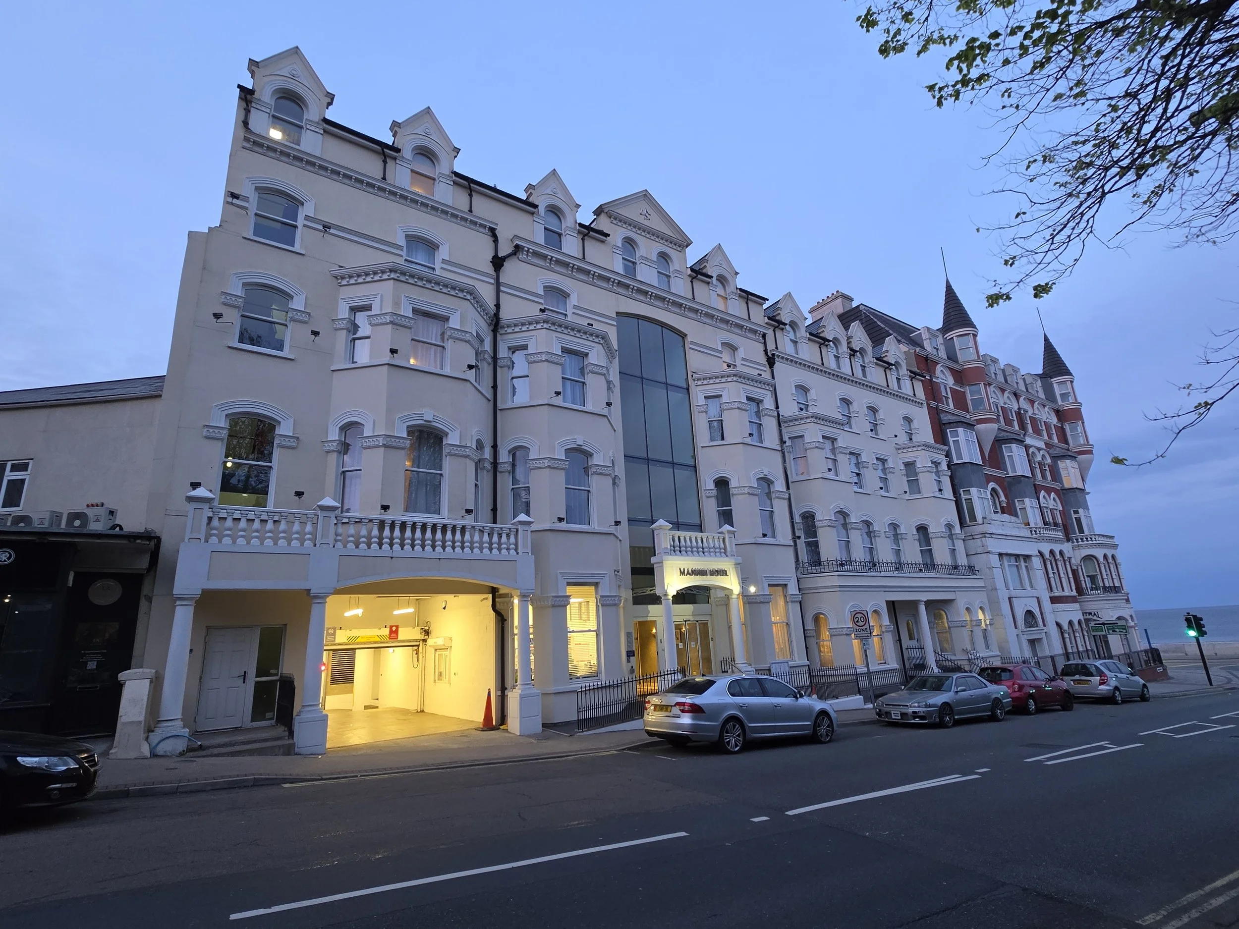 We stayed at the Mannin Hotel in Douglas, Isle of Man.