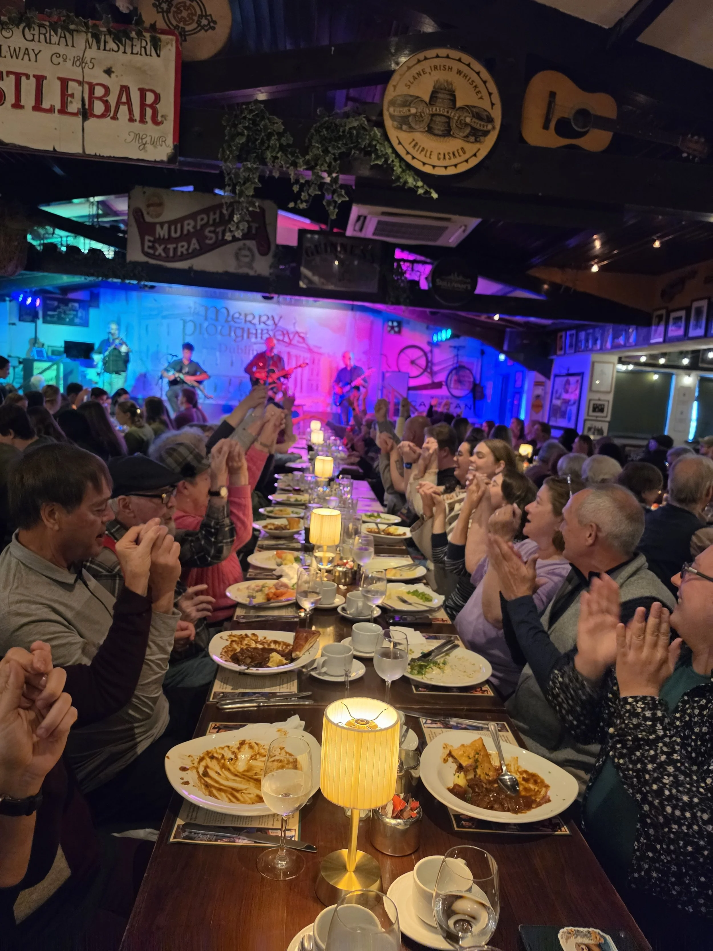 On the final night of the trip, we enjoyed dinner and Irish music at The Merry Ploughboy Gastro Pub, Dublin. 