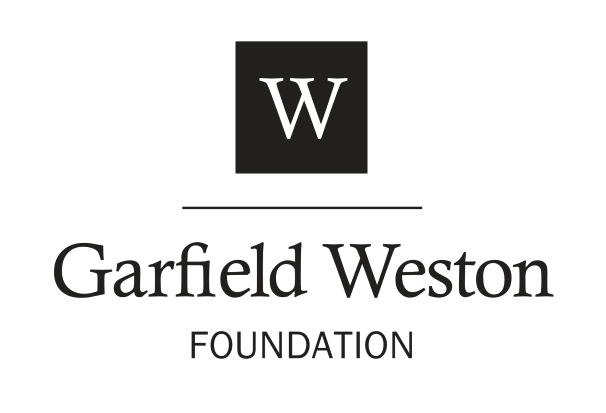 Logo of the Garfield Weston Foundation featuring a black square with a white letter 'W', and the foundation's name beneath it.