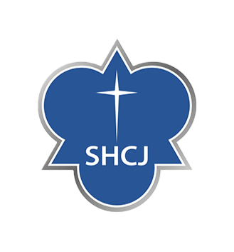 Logo with a blue cloud shape and a white star in the center, with the letters 'SHCJ' below the star.