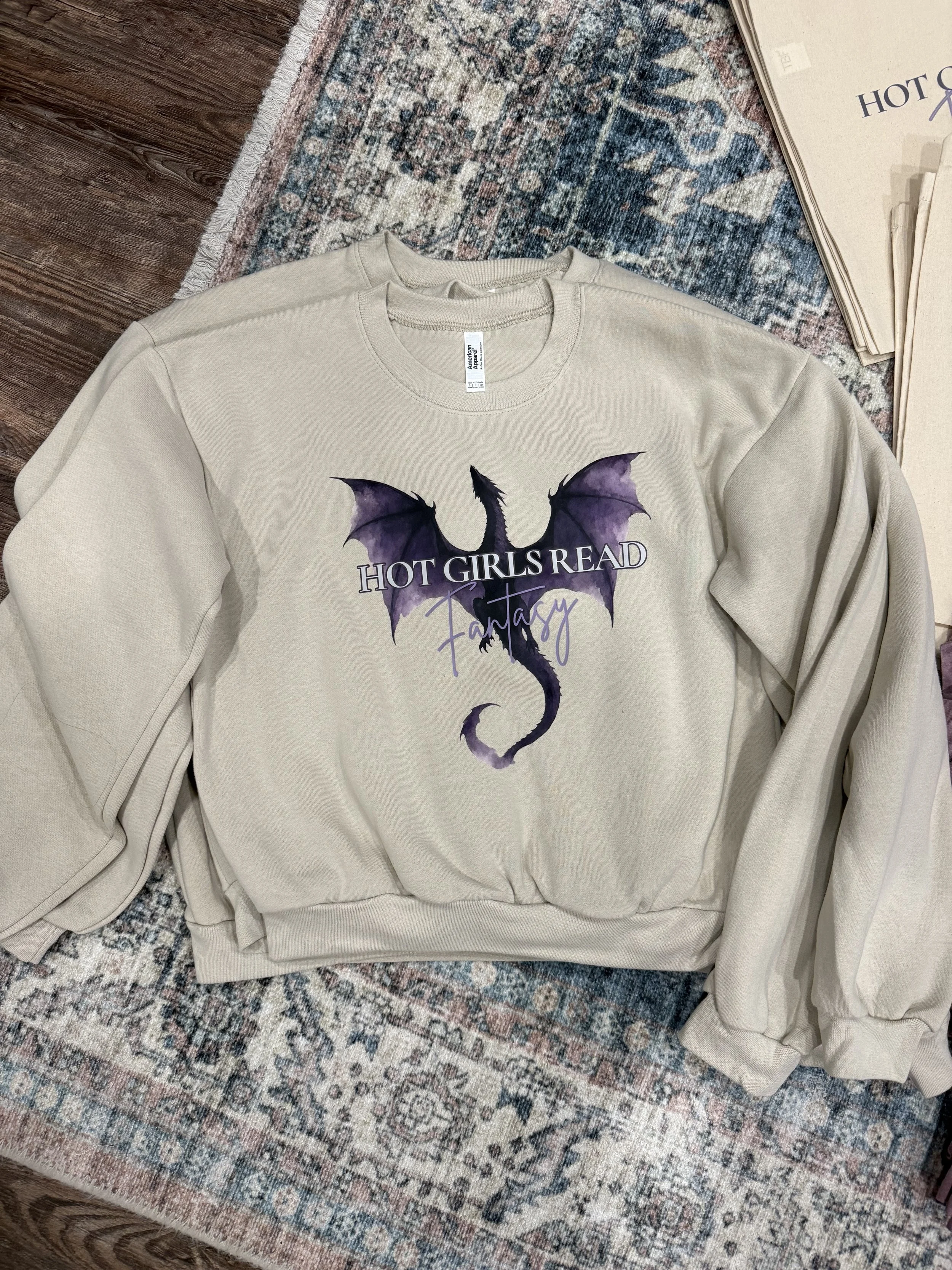 Hot Girls Read Fantasy Sweatshirt (DRAGON edition)