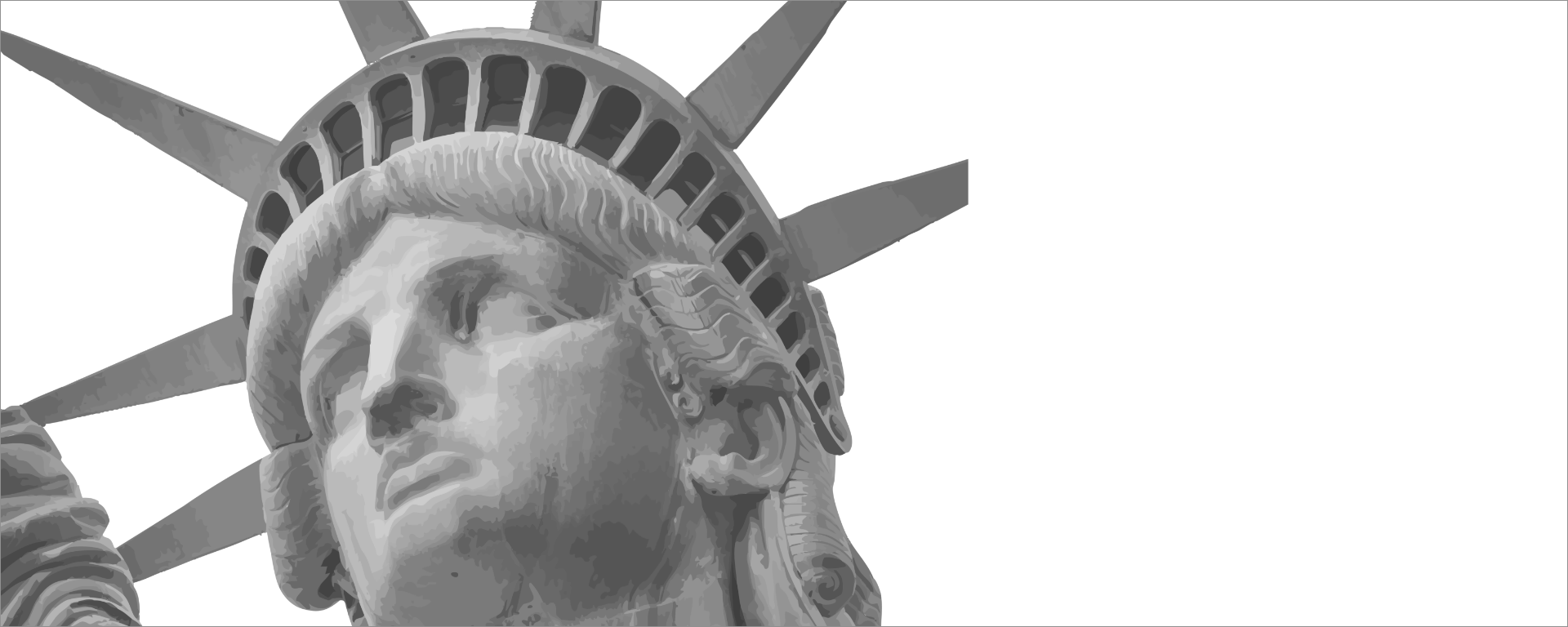 Head of the Statue of Liberty in New York Harbor