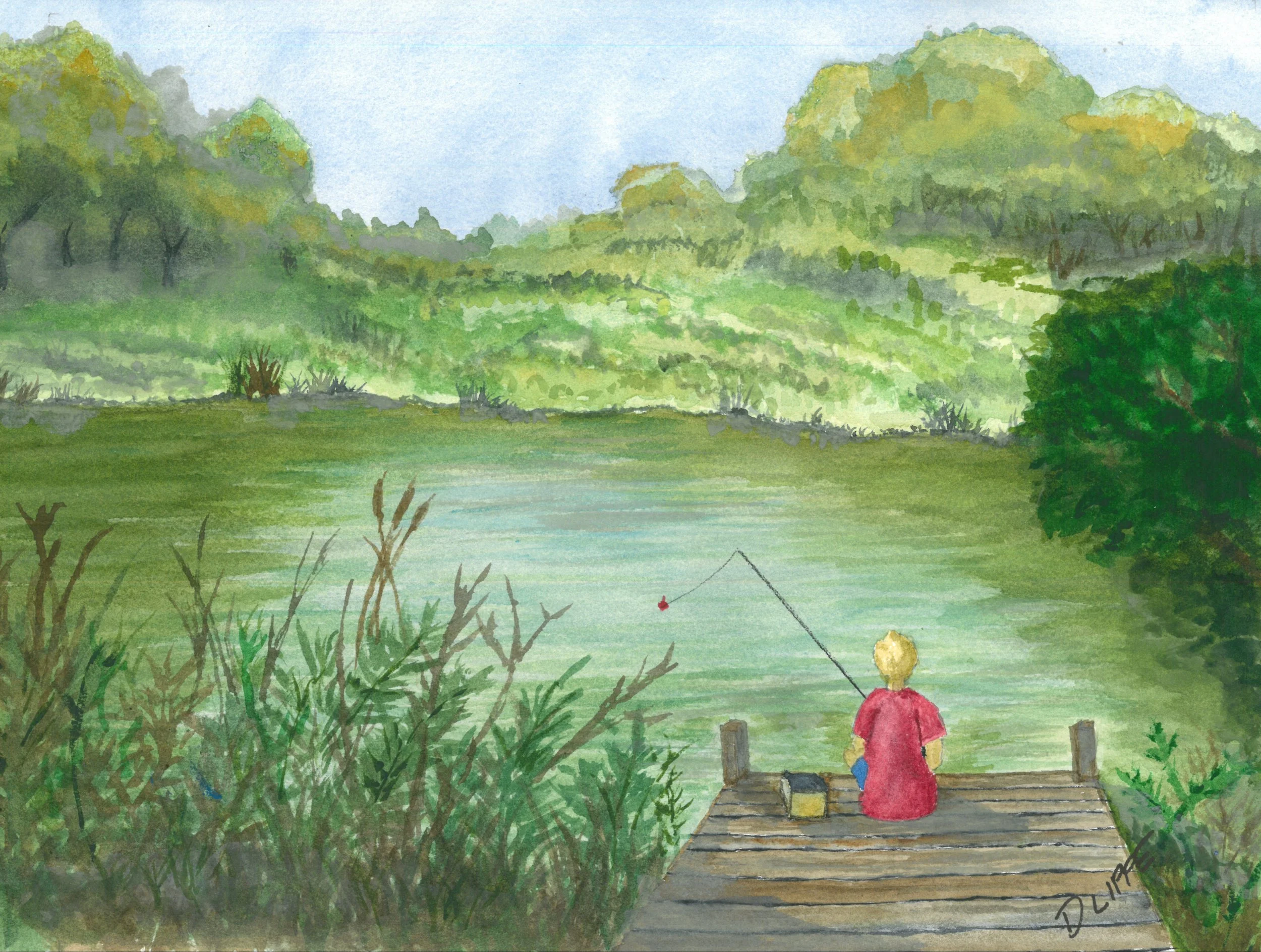 Boy Fishing - D. Lippe