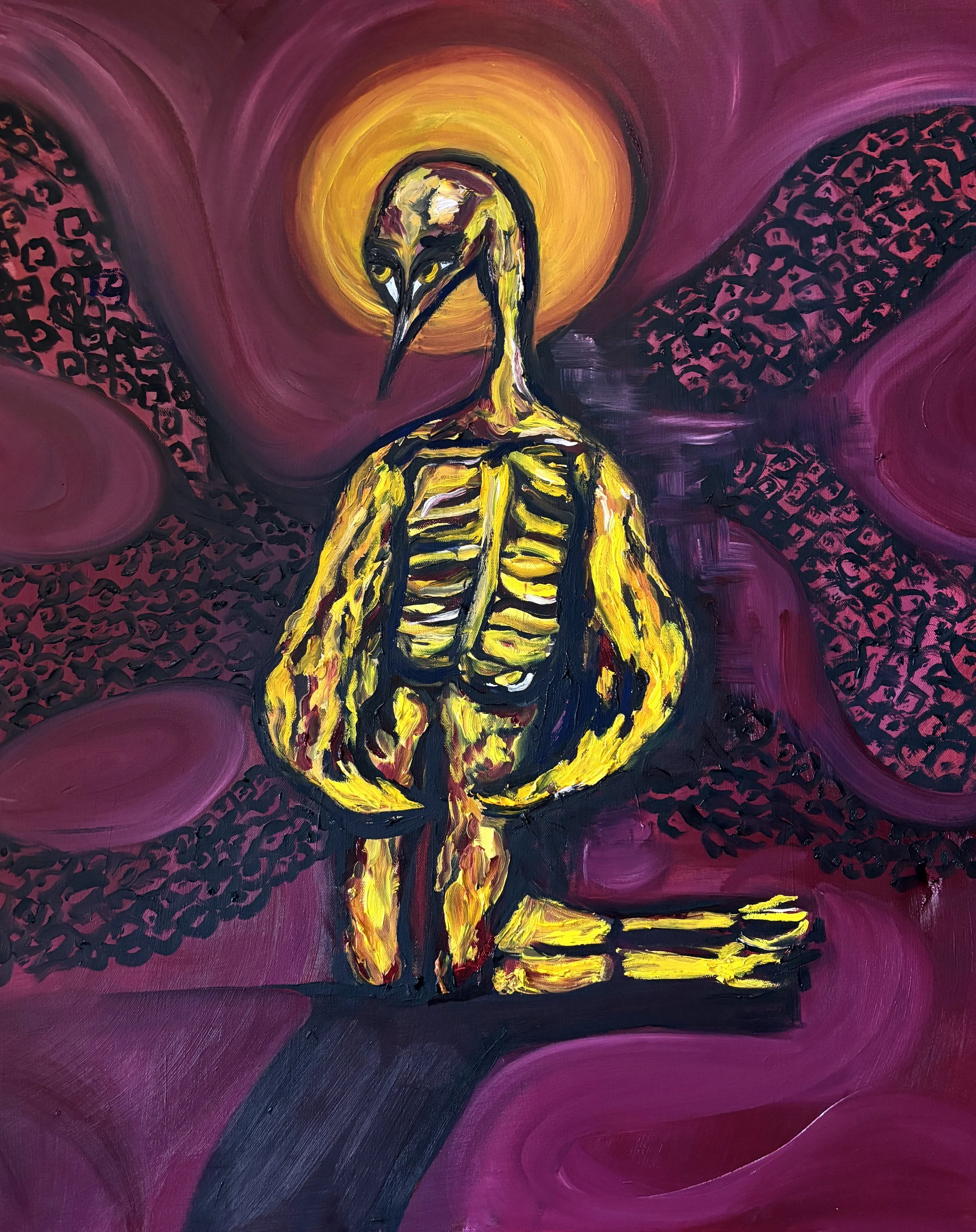 Red Bird Mourning
Oil on canvas
24 × 30 in
2025