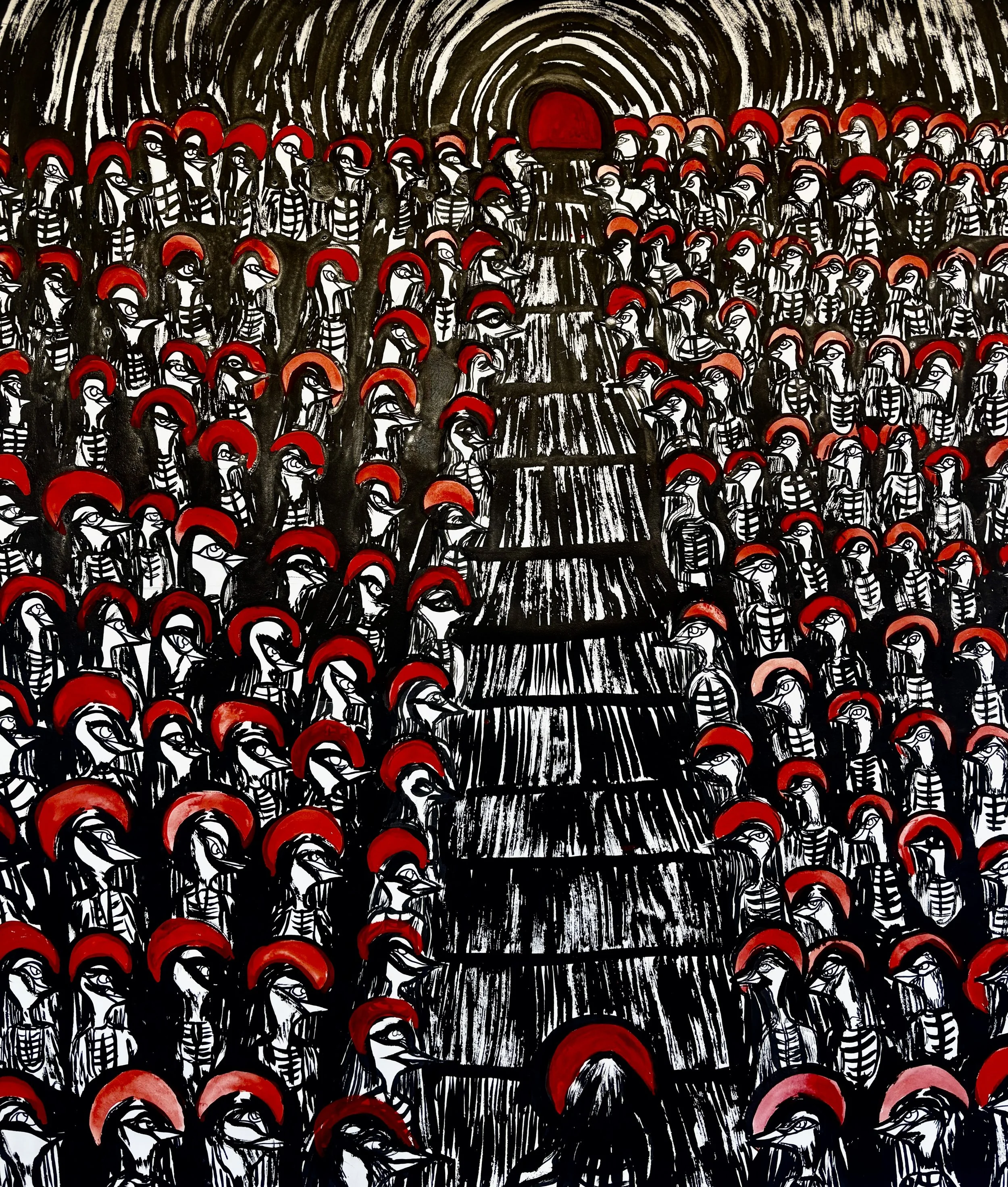 Battle Cry
India Ink on paper 
42 x 42 
2025
