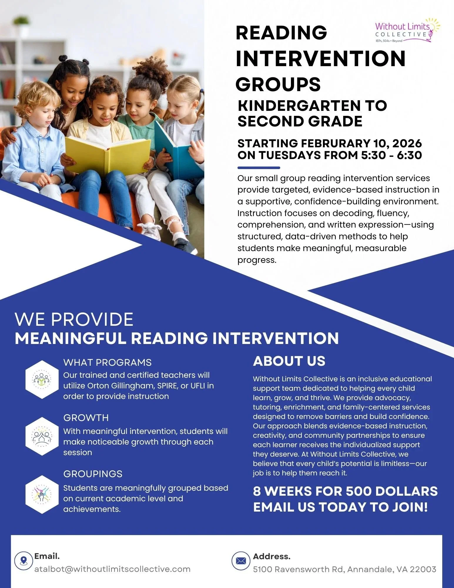 Group of young children sitting together, reading picture books in a library or classroom setting.