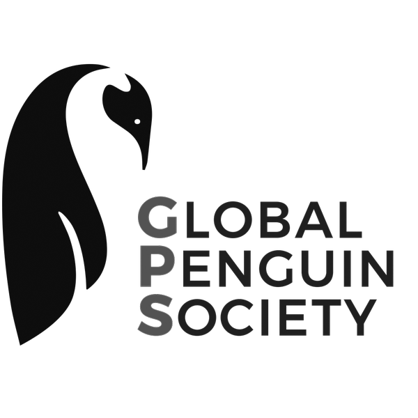 Black logo featuring a stylized penguin and the text 'Global Penguin Society'.