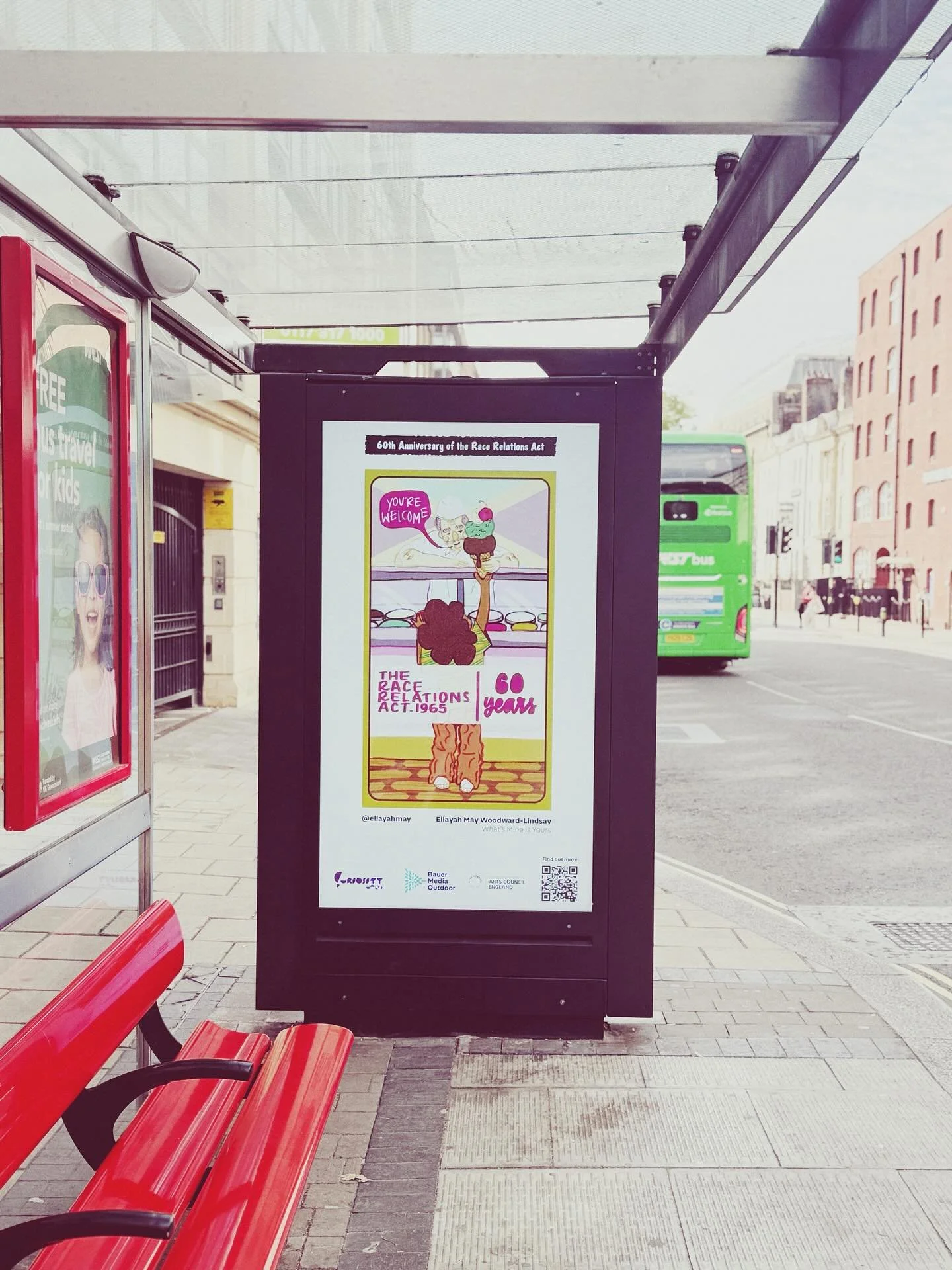 Another one ➡️

Finally uploading a real post showcasing my winning entry of @curiosity_unltd designs4change comp - commemorating the 1965 Race Relations Act ✊🏽

We had a gorj day celebrating &amp; getting to know the 9 other amazing winners, as wel