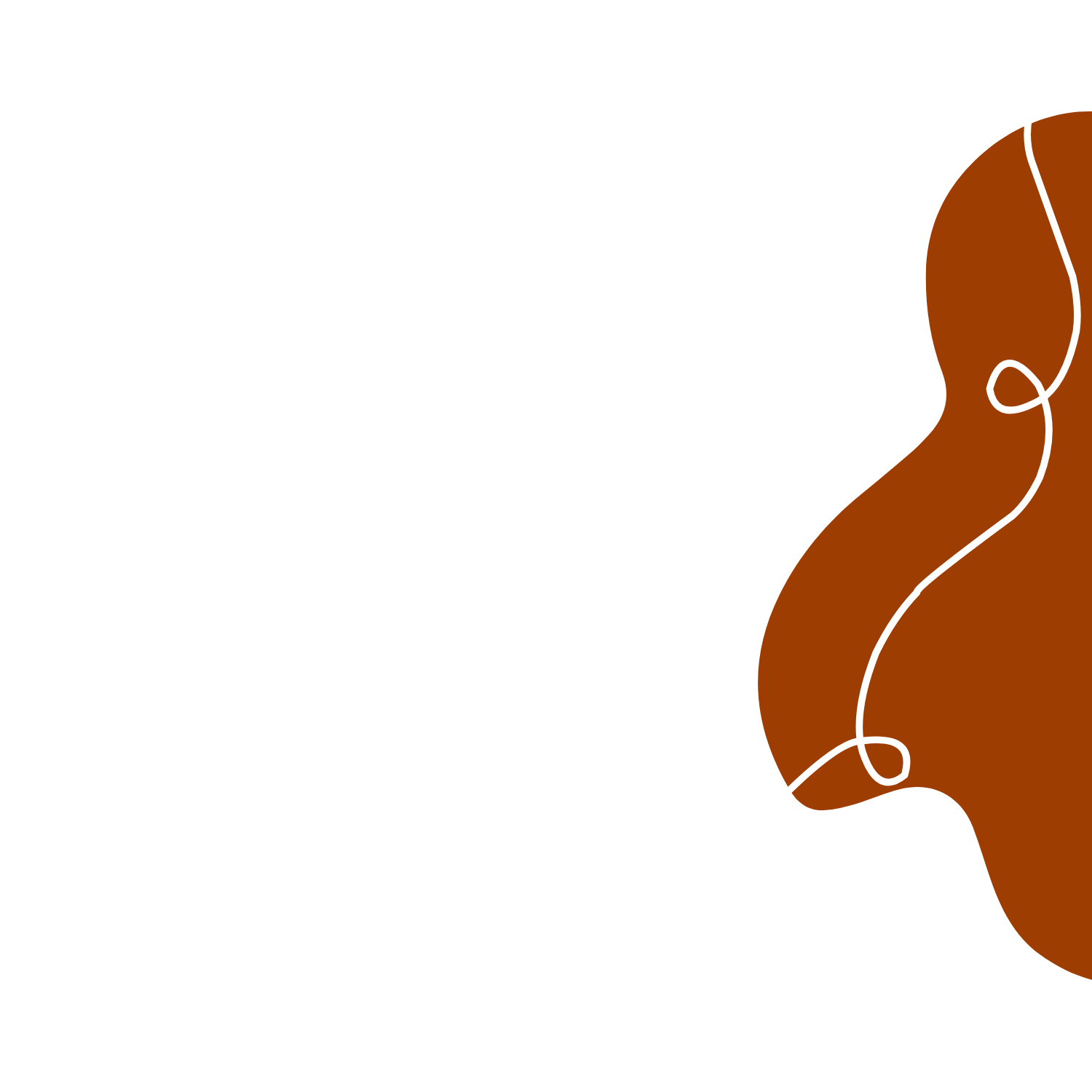 The image features a black background with a large, stylized Brown silhouette of a woman's profile on the right side, outlined with a white line.