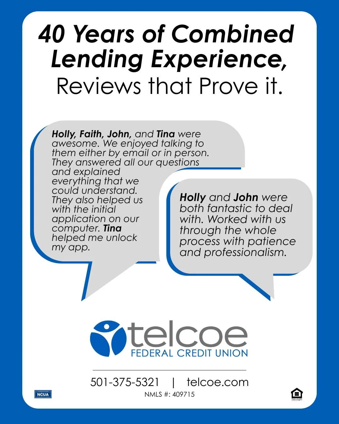 ✨Affiliate Spotlight✨

Telcoe Federal Credit Union

At Telcoe Federal Credit Union , we are in the business of making dreams come true. We believe this happens when our members and mutual customers achieve their goals. With 40 years of combined exper