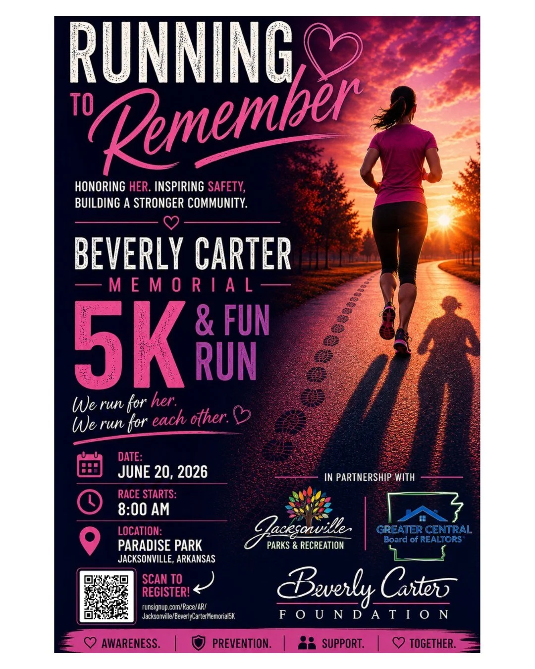 🏃&zwj;♀️💗 Lace up and join us for a meaningful morning of movement, remembrance, and community! 💗🏃&zwj;♂️

The Beverly Carter Memorial 5K &amp; Fun Run is more than a race&mdash;it's an opportunity to honor Beverly's legacy while promoting awaren