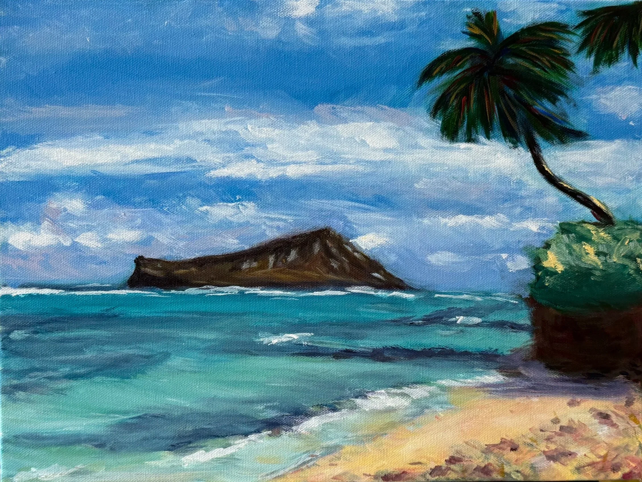 Rabbit Island - Acrylic 16”x12”