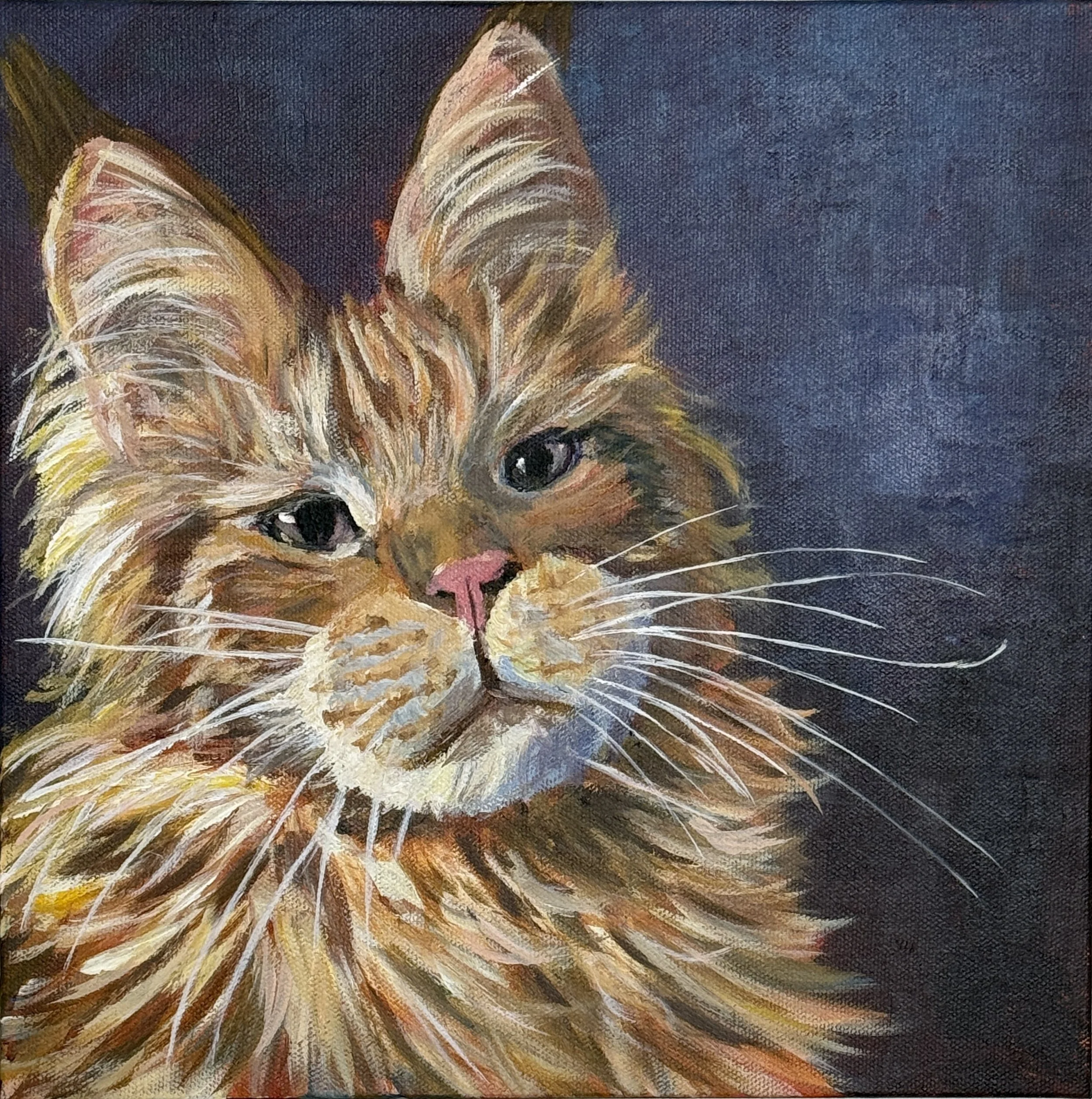 Morning Face before Coffee - Acrylic on Canvas 12”x12”