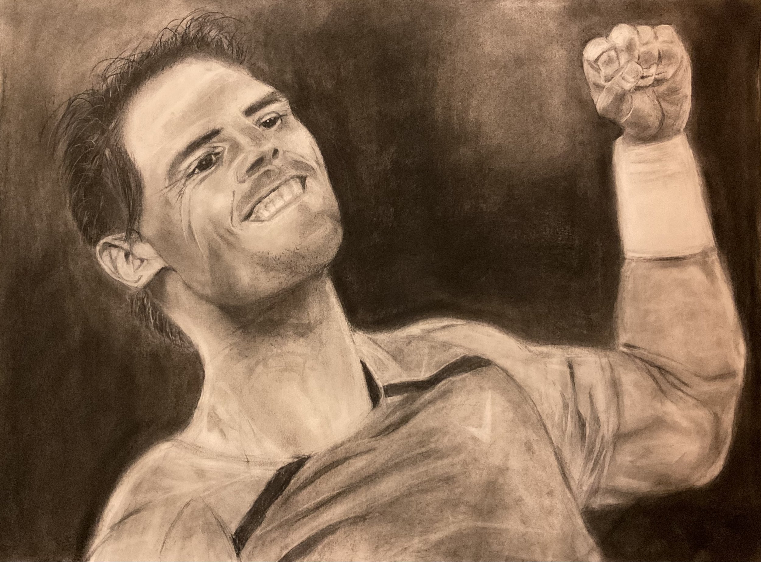 Vamos Rafa - Charcoal 24x18 inch