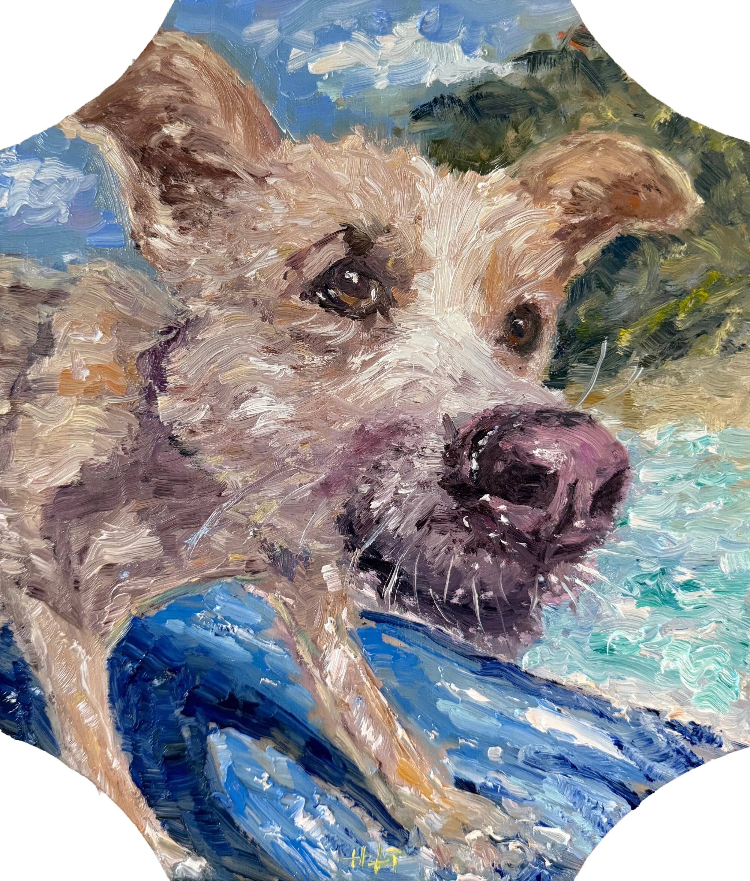 Surfing USA - Oil on Wood Panel 8”x10”