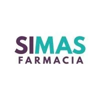Logo of SIMAS Farmacia with purple, teal, and purple text