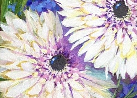 White Dahlias - Greeting Card (5 x 7) $5