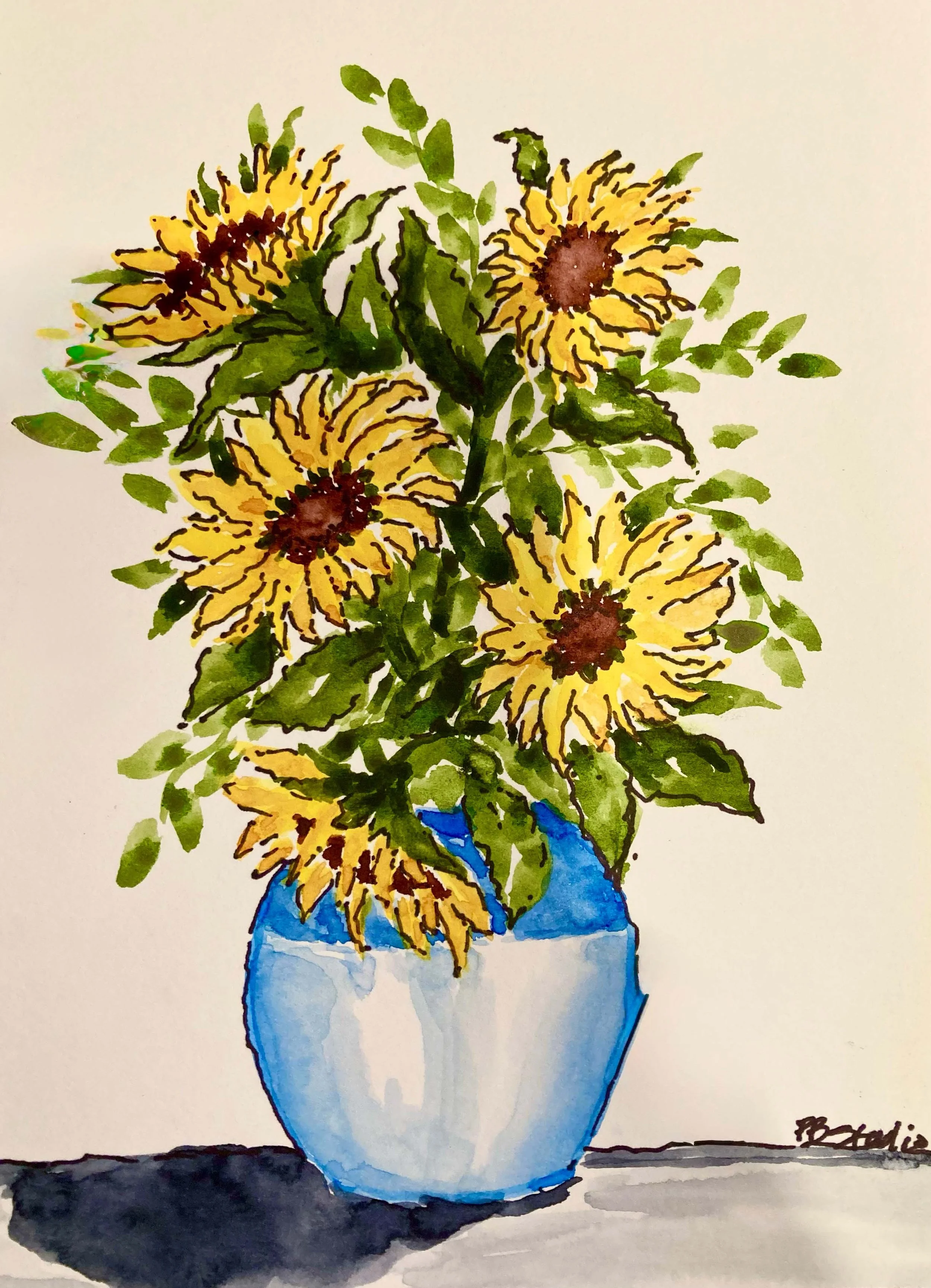 Sunflowers in Small Vase - Unavailable