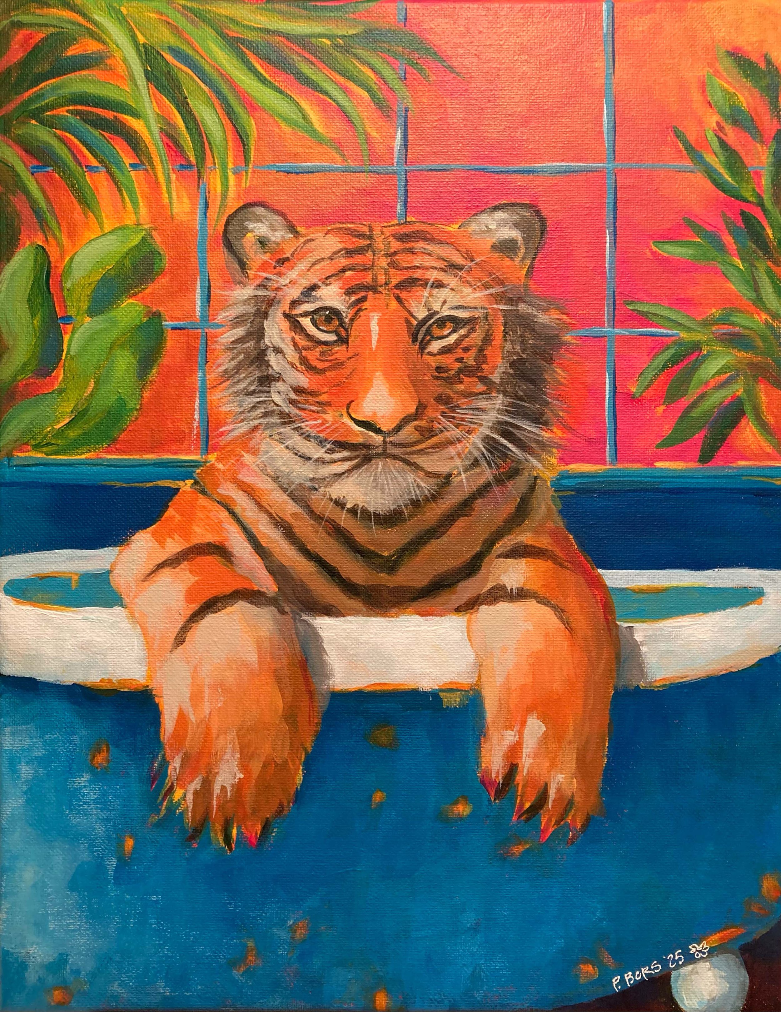 Cooling Off $150 unframed; $225 Framed; acrylic 12 x 16