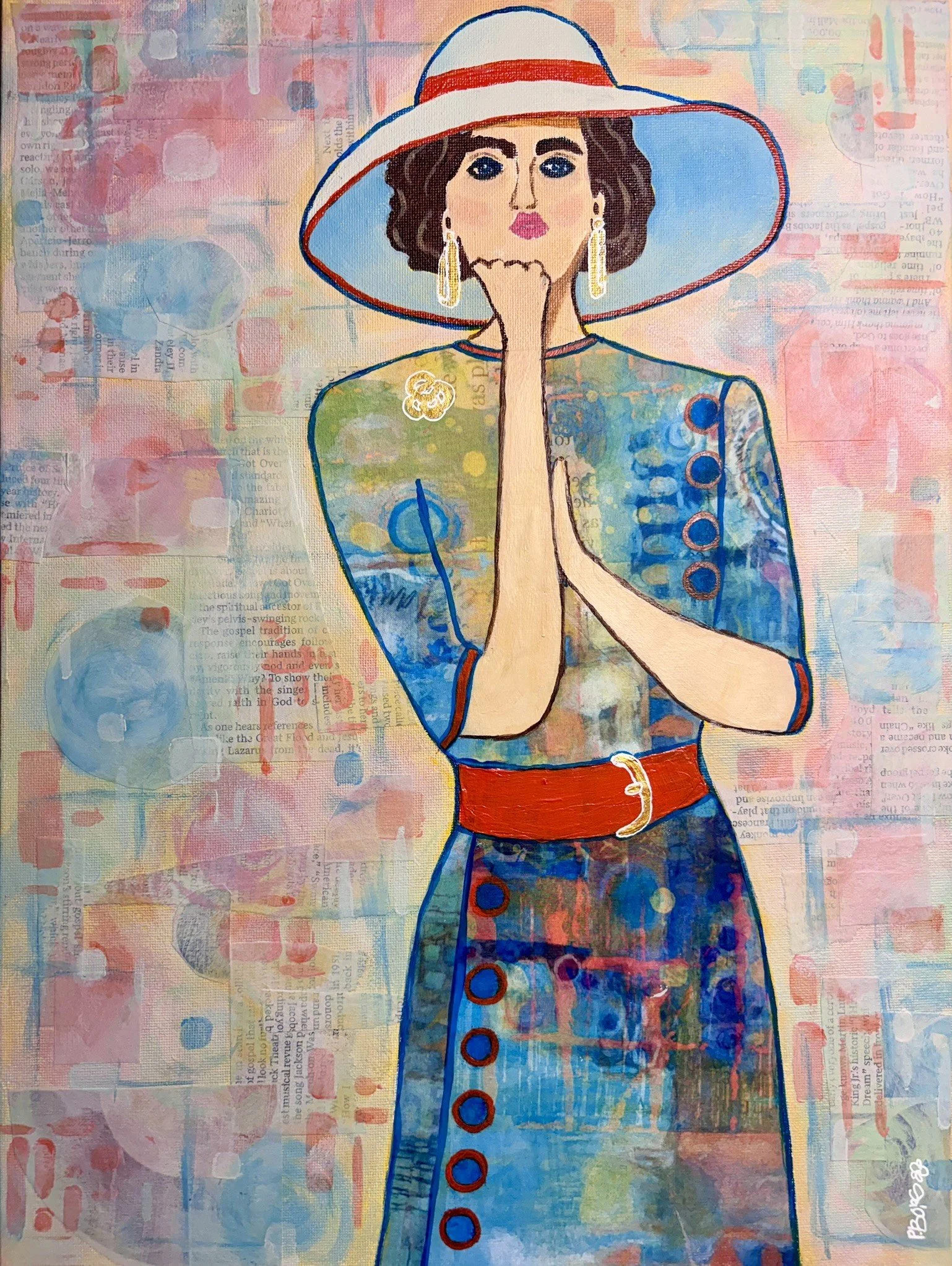 Tough Decision - $100 unframed; 12 x 16 multi-media on canvas board