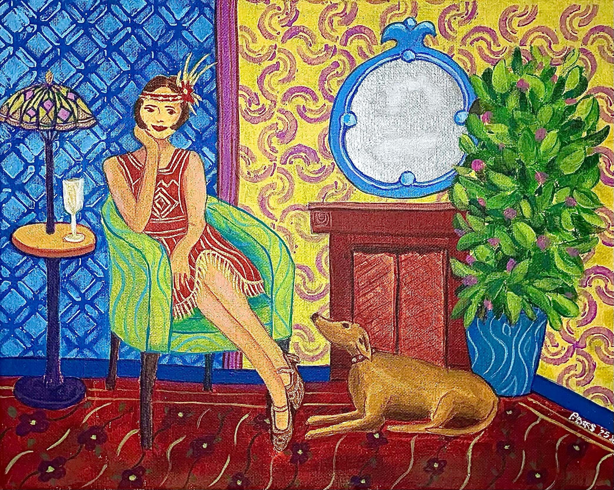Party Girl - $125 unframed; $175 framed; acrylic 11 x 14