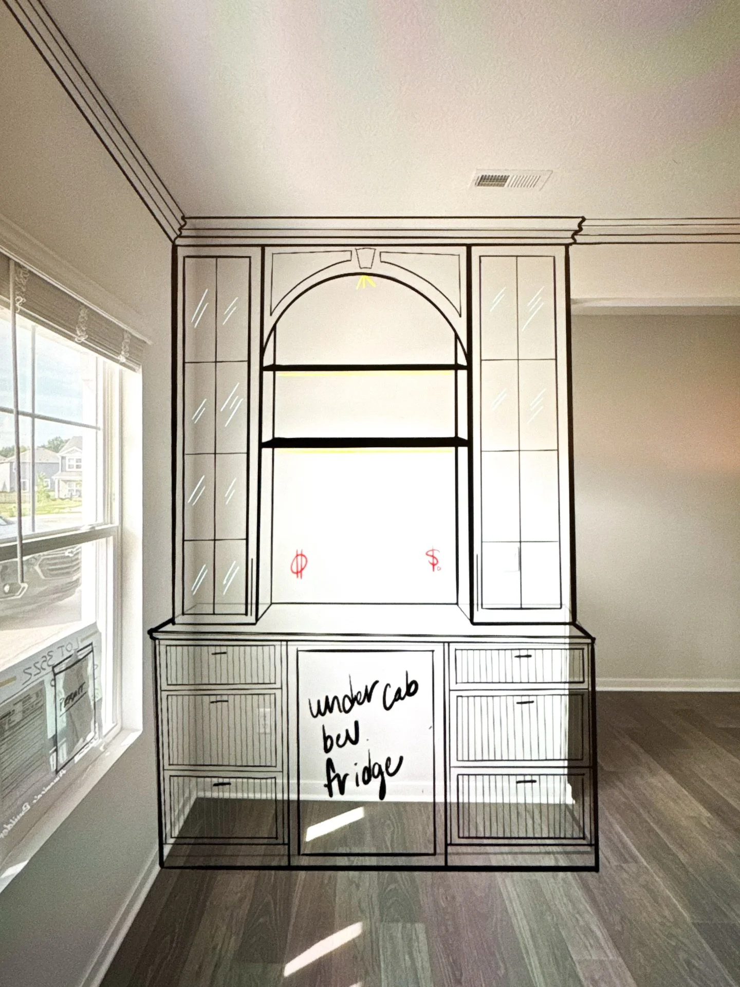 It all starts with a sketch ✏️
➖➖➖➖➖➖➖
Custom millwork often begins with an empty space and a vision. This is the initial sketch for a coffee bar in our client&rsquo;s home office, that 2pm coffee break is about to hit different ☕️
➖➖➖➖➖➖➖
#designske