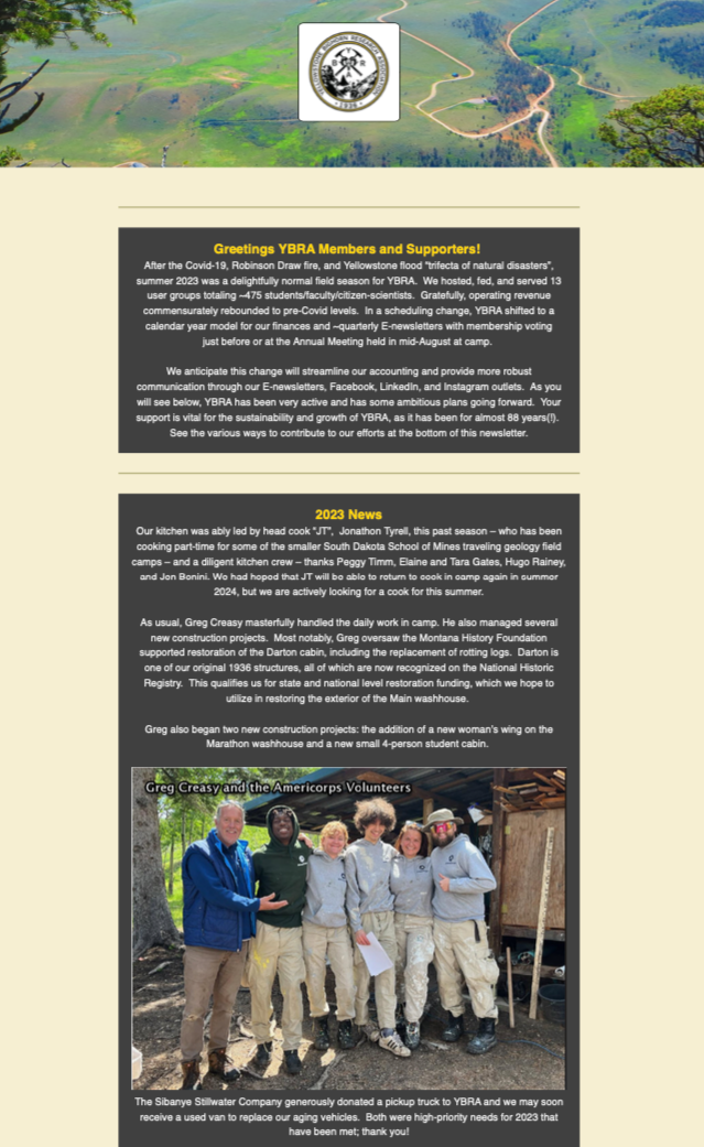 2023 YBRA E-Newsletter