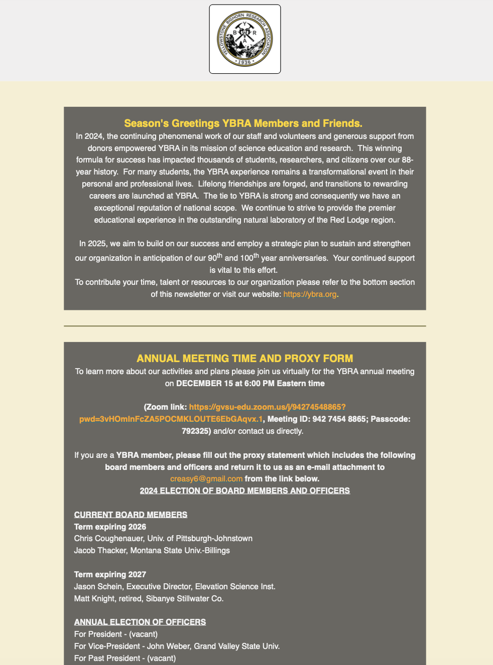 YBRA 2024 E-Newsletter