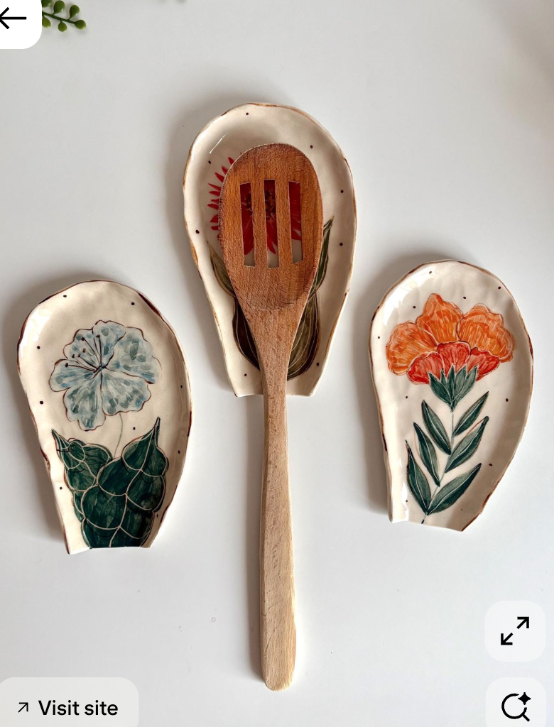 Floral Spoon Rest - 8/2