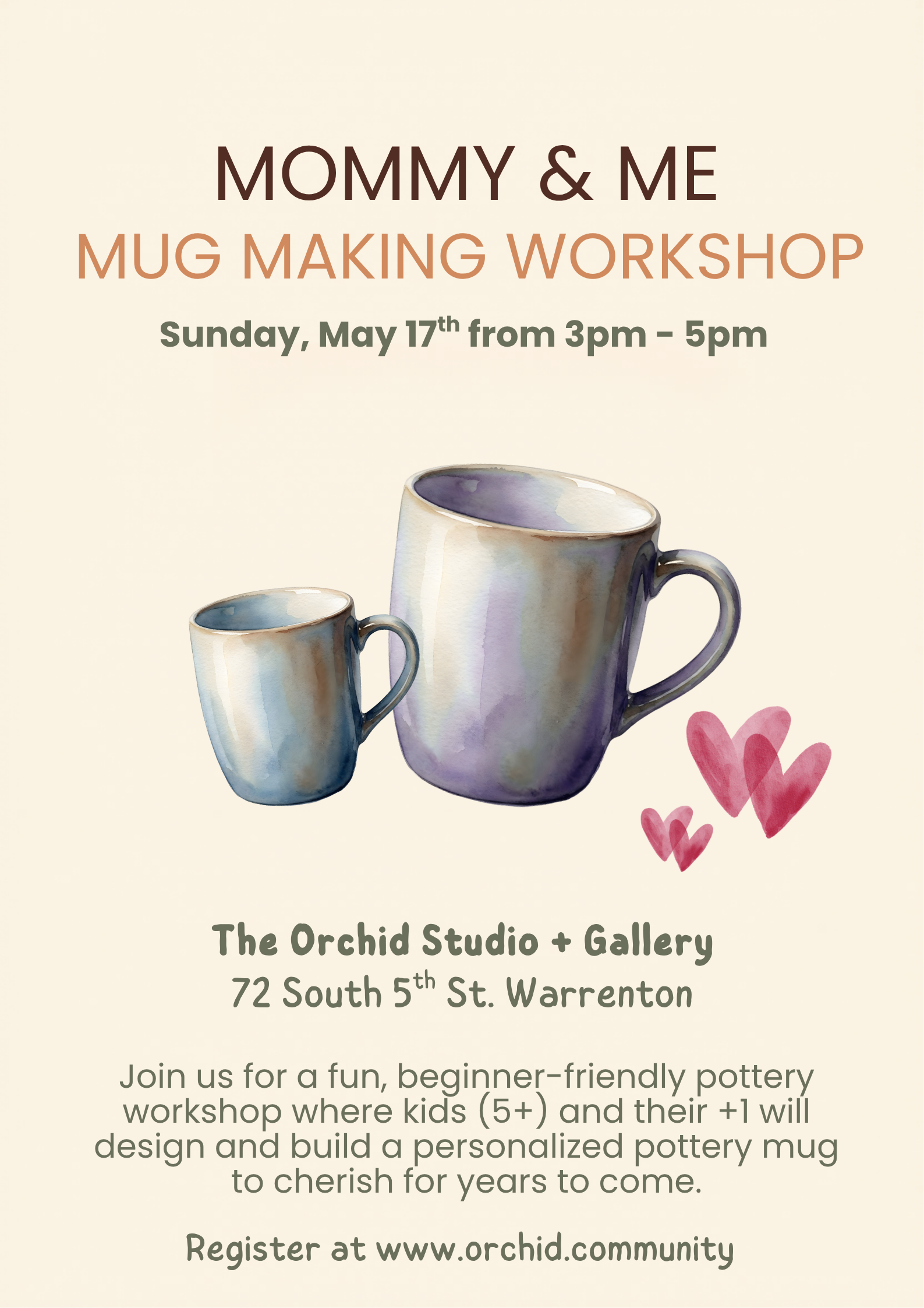 Mommy & Me Mug-Making Workshop - 5/17