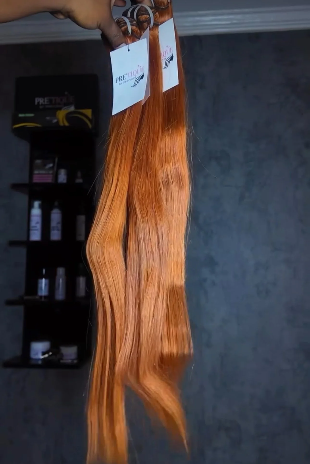 PRETIQUE LUXE BURNT ORANGE LUXE BUNDLES SET + CLOSURE ✨ [CUSTOM COLOR}