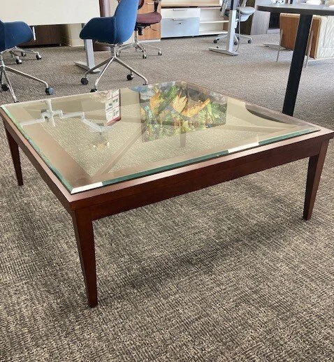 JSI Beveled Glass Top Coffee Table
