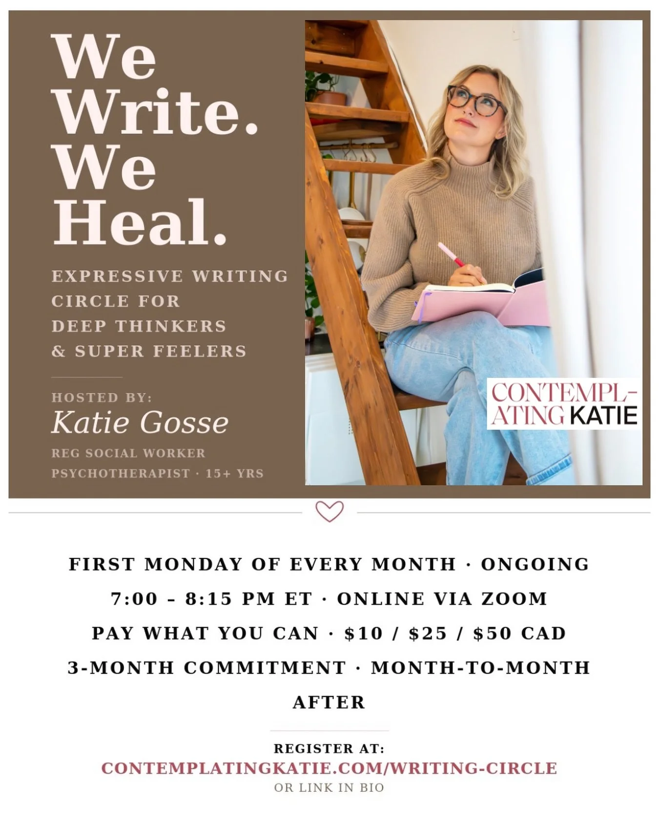 Would you believe me if I told you that journaling is the number one tool we have to manage our emotions? 

On June 1st, we gather, we write, and we heal as I guide you to write about anger. 

Anger is a powerful and essential emotion to know how to 