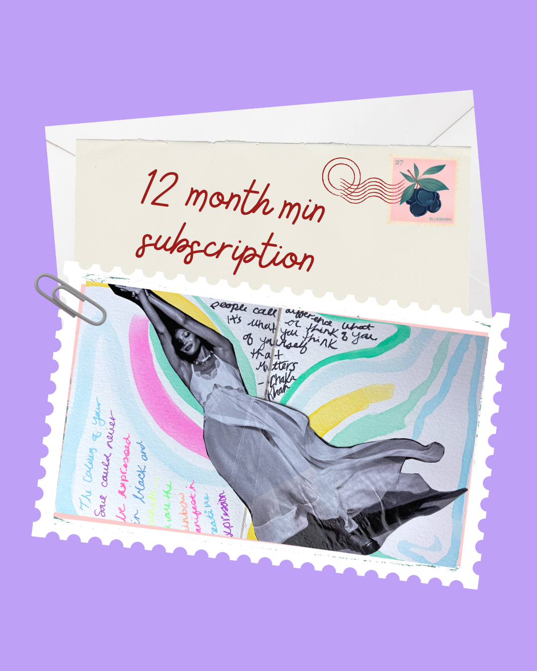 12 month min PostCard Subscription