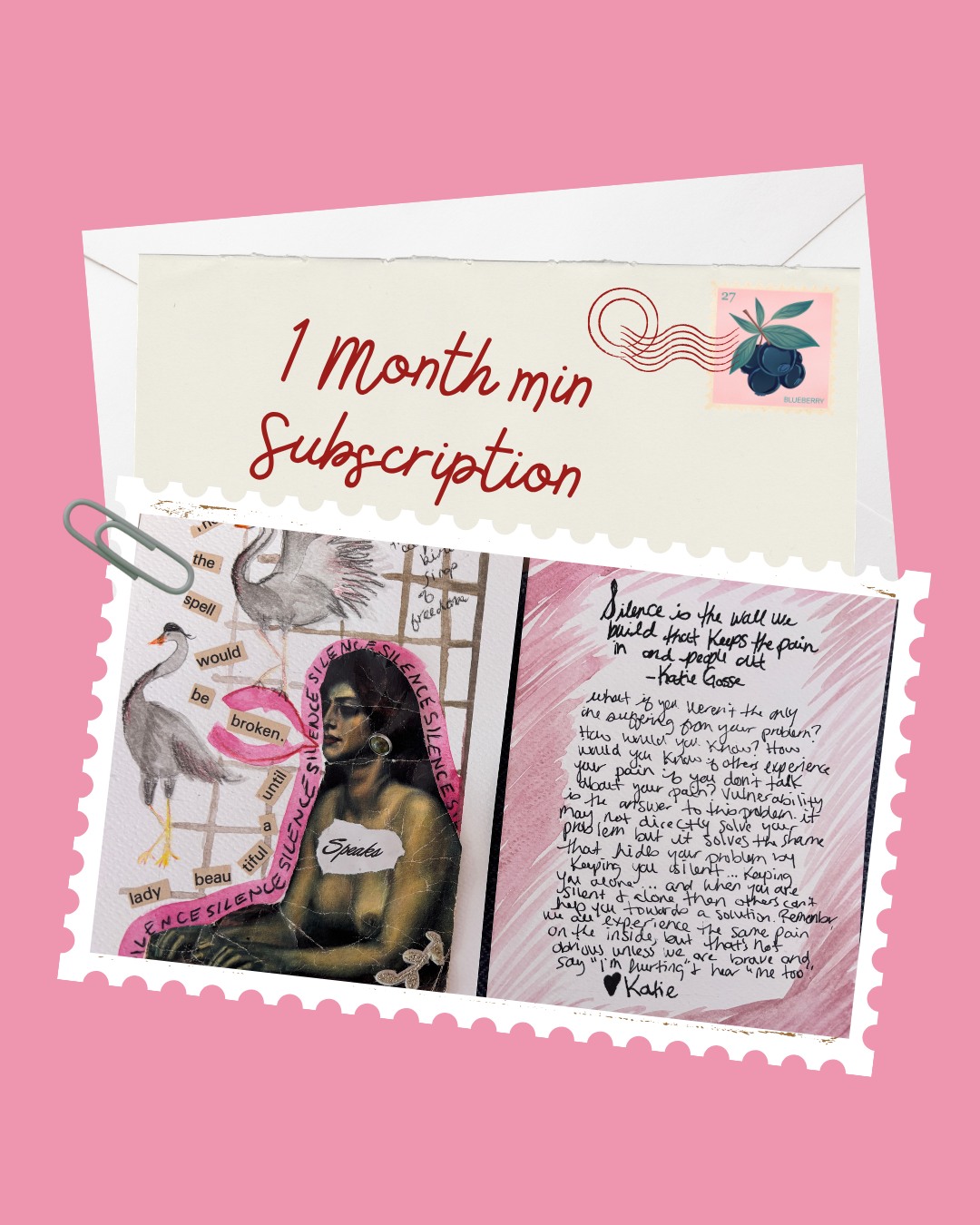1 month min PostCard Subscription