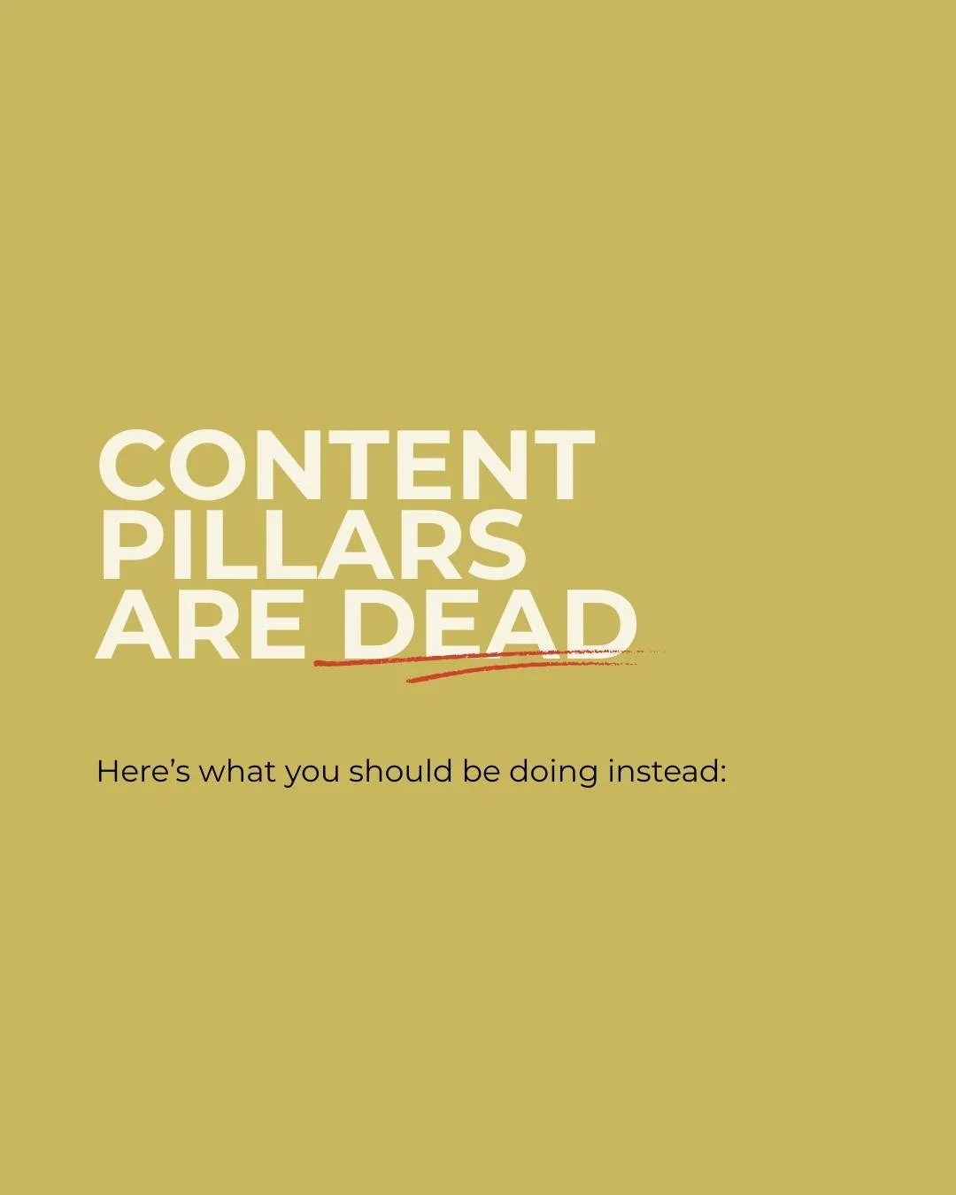 &ldquo;Content pillars&rdquo; have turned into the modern version of a junk drawer. Everything goes somewhere, but nothing is truly intentional.

Instead of sorting posts by surface-level themes, we think about where each one sits in the guest journe